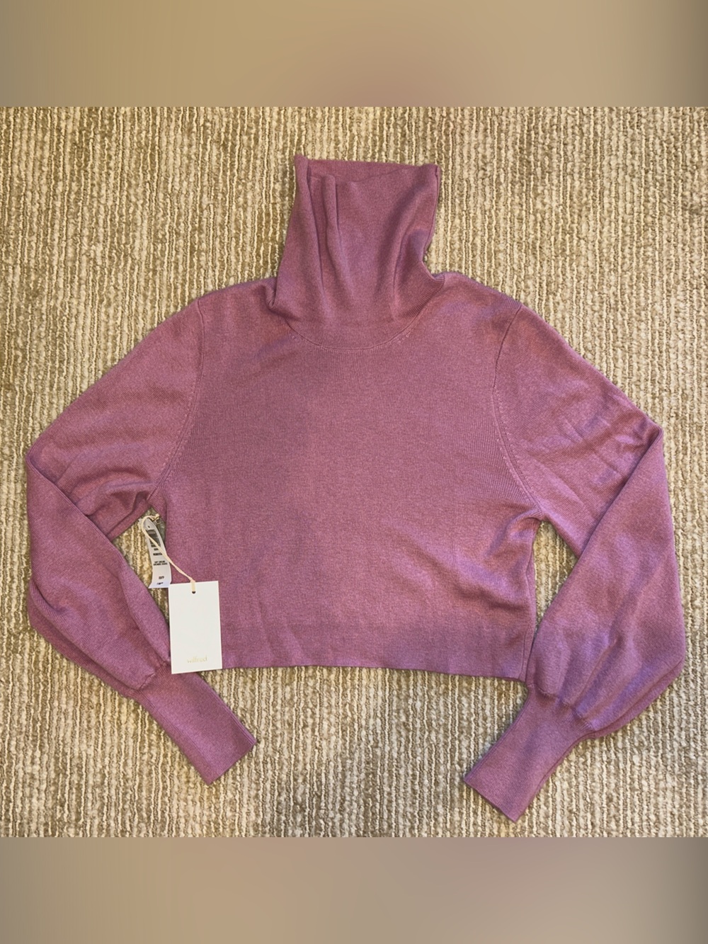 Wilfred Dusty Rose Turtleneck Sweater, size XS